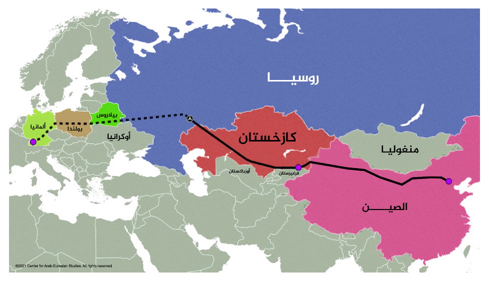 خط السكك الحديدية الجديد الذي يربط الصين بأوروبا من كازاخستان عبر روسيا
