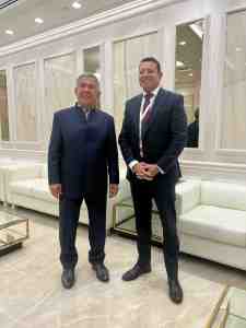  الإعلامي عمرو عبد الحميد مع رئيس جمهورية تتارستان رستم مينيخانوف