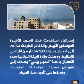 إسرائيل تستخدم السلاح الكيماوي في جنوب لبنان 2-3