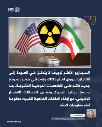 الاتفاق الأمريكي الإيراني المحتمل.. بين إدارة التصعيد وإعادة تشكيل التوازنات الإقليمية 3-3
