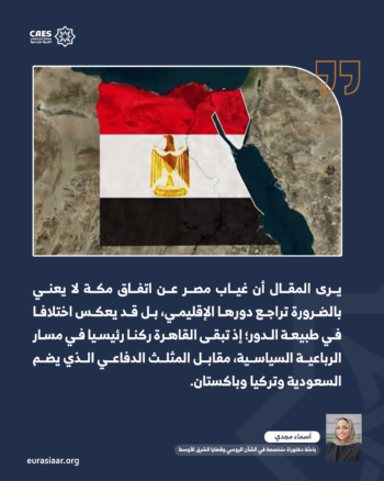 اتفاق مكة للدفاع المشترك.. بين مسار الرباعية الإقليمية والمثلث الدفاعي أين تقف مصر؟ 2-3